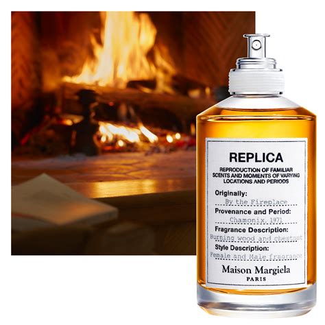 replica by the fireplace.|maison martin margiela by fireplace.